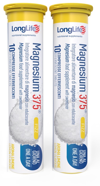 LONGLIFE MAGNESIUM 375 FIZZ 20 COMPRESSE EFFERVESCENTI DA 6,3 G - Farmacia De Pasquale
