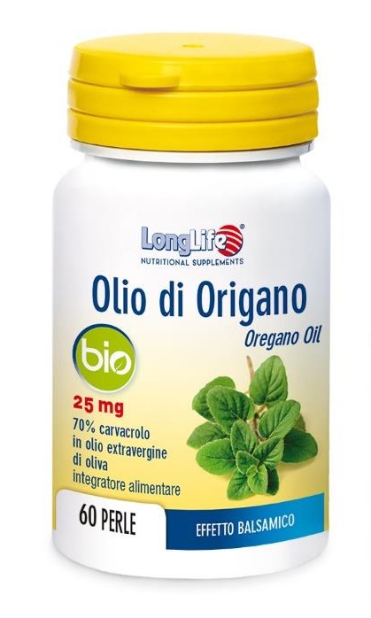 LONGLIFE OLIO ORIGANO BIO 60 PERLE DI GELATINA - Farmacia De Pasquale