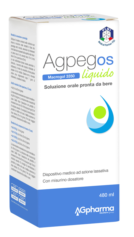 AGPEG OS MACROGOL 3350 LIQUIDO 480 ML - Farmacia De Pasquale