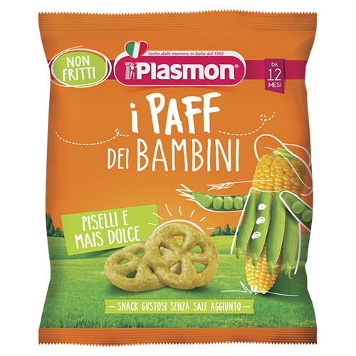 PLASMON DRY SNACK PAFF PISELLI-MAIS 15 G - Farmacia De Pasquale