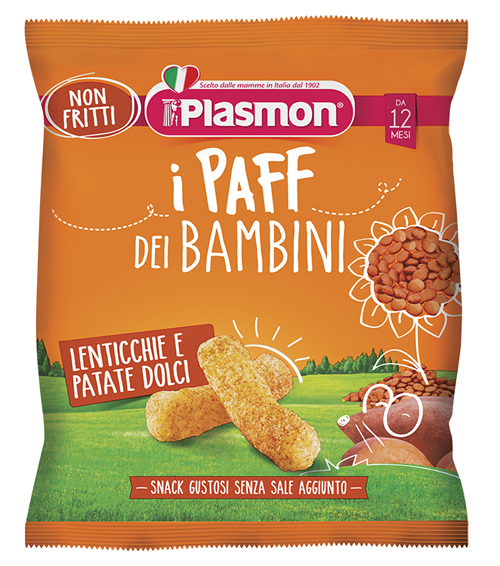 PLASMON DRY SNACK PAFF LENTICCHIE-PATATA DOLCE 15 G - Farmacia De Pasquale