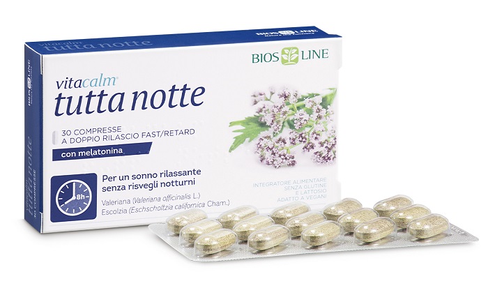 VITACALM TUTTA NOTTE CON MELATONINA 30 COMPRESSE - Farmacia De Pasquale