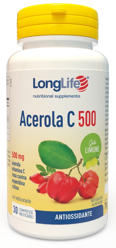 LONGLIFE ACEROLA C500 LIMONE 30 COMPRESSE MASTICABILI - Farmacia De Pasquale