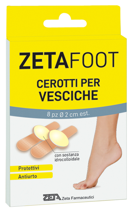 ZETAFOOT CEROTTO IDROCOLLOIDALE VESCICHE 8 PEZZI - Farmacia De Pasquale
