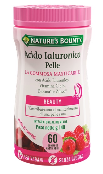 NATURE'S BOUNTY ACIDO IALURONICO PELLE 60 GOMMOSE MASTICABILI - Farmacia De Pasquale