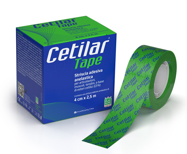 STRISCIA ADESIVA ANELASTICA CETILAR TAPE CM 4 X 2,5 M - Farmacia De Pasquale