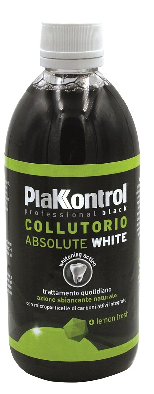 PLAKKONTROL ABSOLUTE WHITE COLLUTORIO BLACK 500 ML - Farmacia De Pasquale