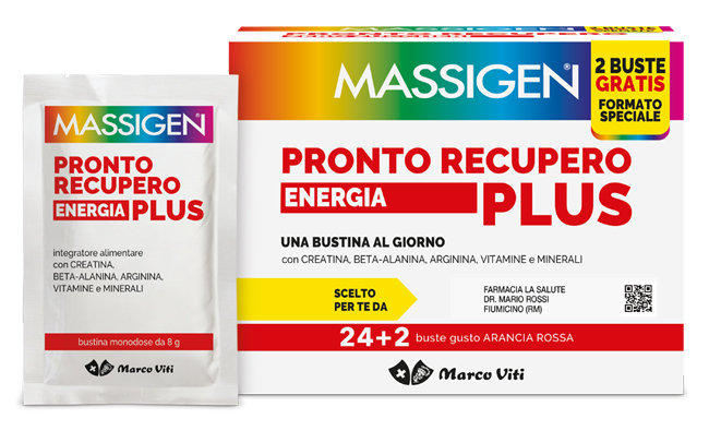 MASSIGEN PRONTO RECUPERO ENERGIA PLUS 24 BUSTINE + 2 BUSTINE - Farmacia De Pasquale