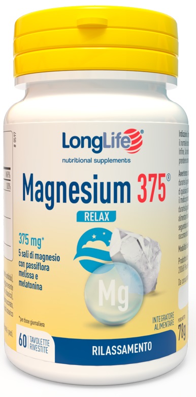 LONGLIFE MAGNESIUM 375 RELAX 60 TAVOLETTE - Farmacia De Pasquale