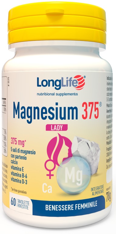 LONGLIFE MAGNESIUM 375 LADY 60 TAVOLETTE - Farmacia De Pasquale