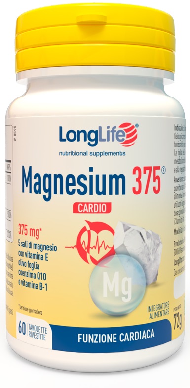 LONGLIFE MAGNESIUM 375 CARDIO 60 TAVOLETTE - Farmacia De Pasquale