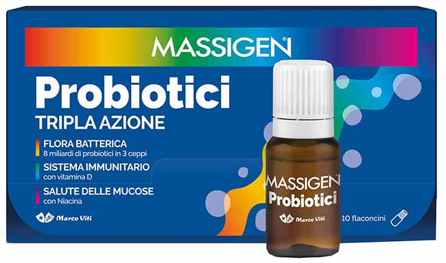MASSIGEN PROBIOTICI 10 FLACONCINI X 8 ML - Farmacia De Pasquale
