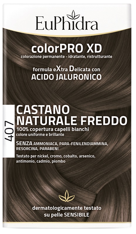 EUPHIDRA COLORPRO XD 407 CASTANO NATURALE F COLORE + ATTIVANTE + BALSAMO + CUFFIA + GUANTI - Farmacia De Pasquale