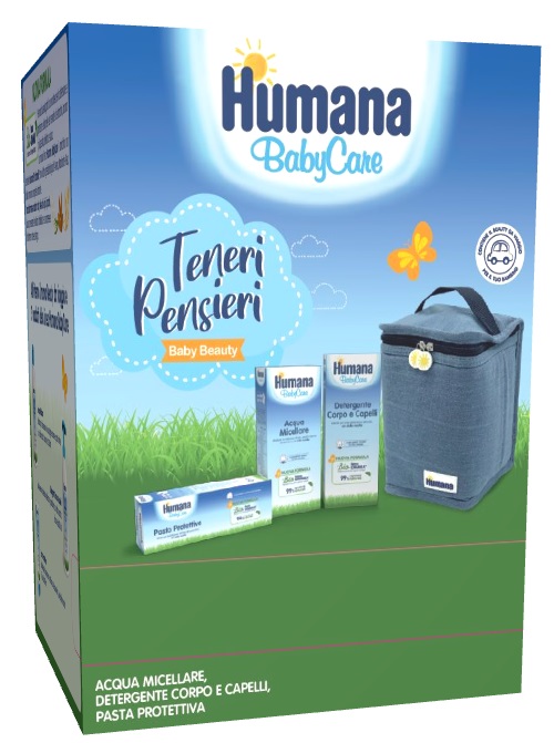 TENERI PENSIERI BEAUTY BAG BABY CARE ACQUA MICELLARE 300 ML + DETERGENTE CORPO CAPELLI 300 ML + PASTA 100 ML - Farmacia De Pasquale