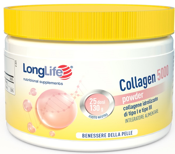 LONGLIFE COLLAGEN 5000 POWDER 130 G - Farmacia De Pasquale