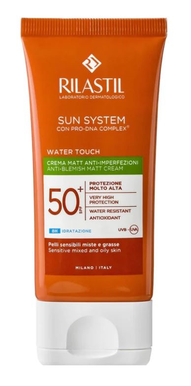RILASTIL SUN SYSTEM WATER TOUCH MAT CREMA SPF50+ 50 ML - Farmacia De Pasquale