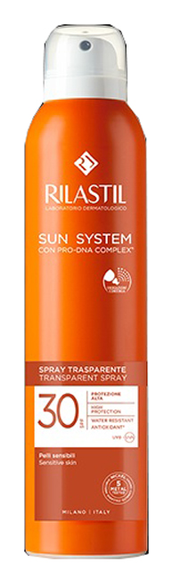 RILASTIL SUN SYSTEM TRANSPARENT SPRAY SPF30 200 ML - Farmacia De Pasquale