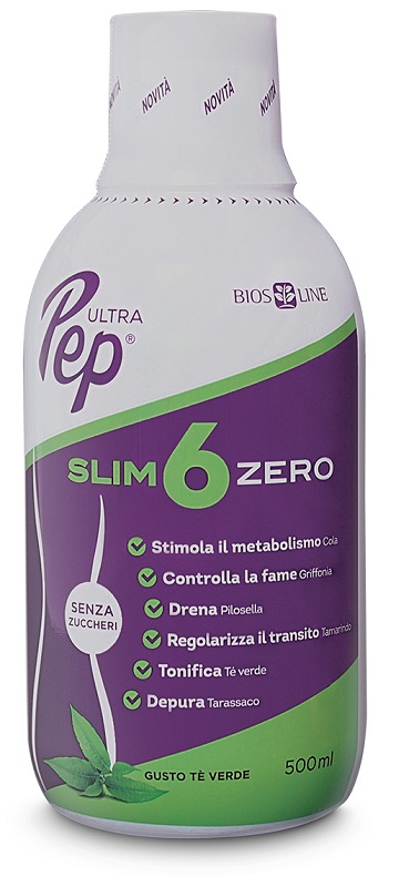 ULTRA PEP SLIM 6 ZERO TE' VERDE 500 ML BIOSLINE - Farmacia De Pasquale