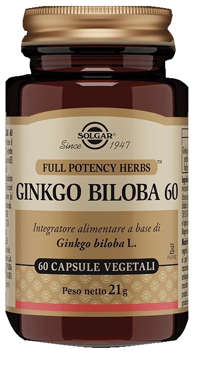 GINKGO BILOBA 60 60 CAPSULE VEGETALI - Farmacia De Pasquale