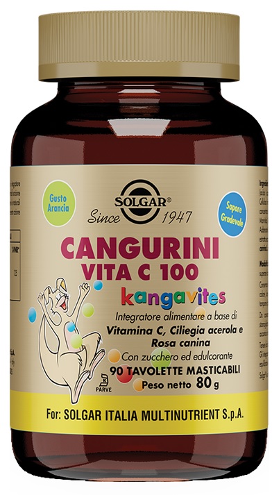 CANGURINI VITA C 100 90 TAVOLETTE MASTICABILI - Farmacia De Pasquale