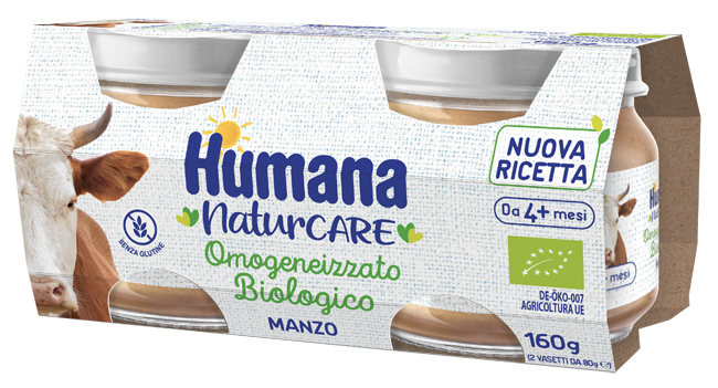HUMANA OMOGENEIZZATO MANZO BIOLOGICO 2 PEZZI 80 G - Farmacia De Pasquale