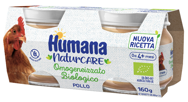 HUMANA OMOGENEIZZATO POLLO BIOLOGICO 2 PEZZI 80 G - Farmacia De Pasquale