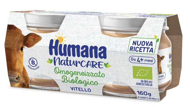HUMANA OMOGENEIZZATO VITELLO BIOLOGICO 2 PEZZI 80 G - Farmacia De Pasquale