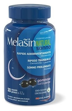 MELASIN NATURAL SONNO 1MG 30 CARAMELLE GOMMOSE GUSTO LAMPONE - Farmacia De Pasquale
