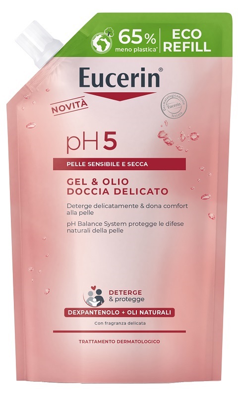 EUCERIN GEL & OLIO DOCCIA DELICATO 400 ML REFILL - Farmacia De Pasquale