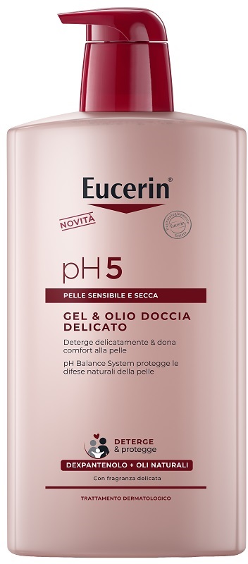 EUCERIN GEL & OLIO DOCCIA DELICATO 1 LITRO - Farmacia De Pasquale