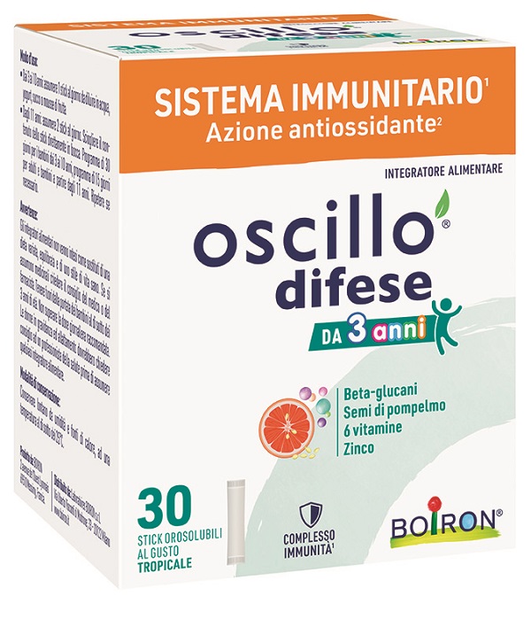 OSCILLO DIFESE 3+ 30 STICK OROSOLUBILI - Farmacia De Pasquale