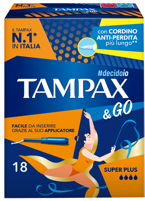 TAMPAX &GO SUPER PLUS 18 PEZZI - Farmacia De Pasquale