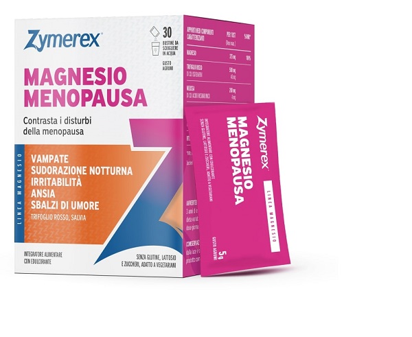 ZYMEREX MAGNESIO MENOPAUSA 30 BUSTINE DA 5 G GUSTO AGRUMI CON EDULCORANTE SENZA ZUCCHERI SENZA GLUTINE SENZA LATTOSIO - Farmacia De Pasquale