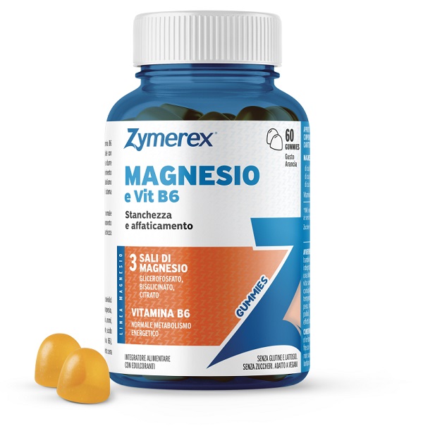 ZYMEREX MAGNESIO E VIT B6 60 GUMMIES GUSTO ARANCIA CON EDULCORANTI SENZA ZUCCHERI SENZA GLUTINE SENZA LATTOSIO - Farmacia De Pasquale