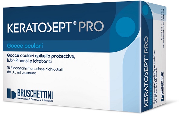 GOCCE OCULARI KERATOSEPT PRO 15 FLACONCINI MONODOSE RICHIUDIBILI DA 0,5 ML - Farmacia De Pasquale