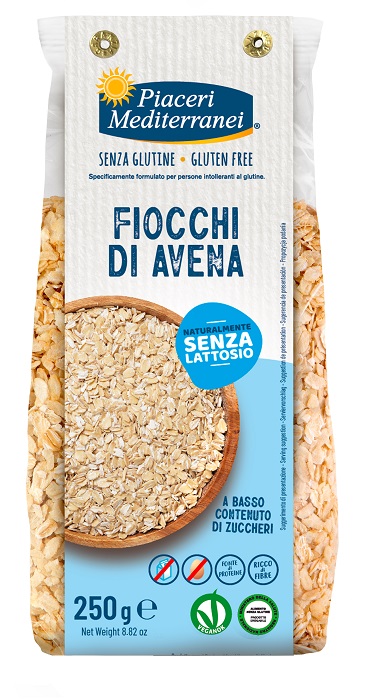 PIACERI MEDITERRANEI FIOCCHI AVENA 250 G - Farmacia De Pasquale