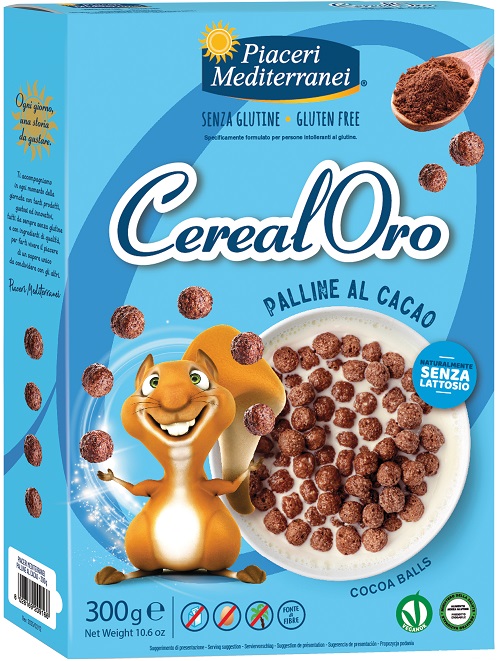 PIACERI MEDITERRANEI CEREALORO PALLINE CACAO 300 G - Farmacia De Pasquale
