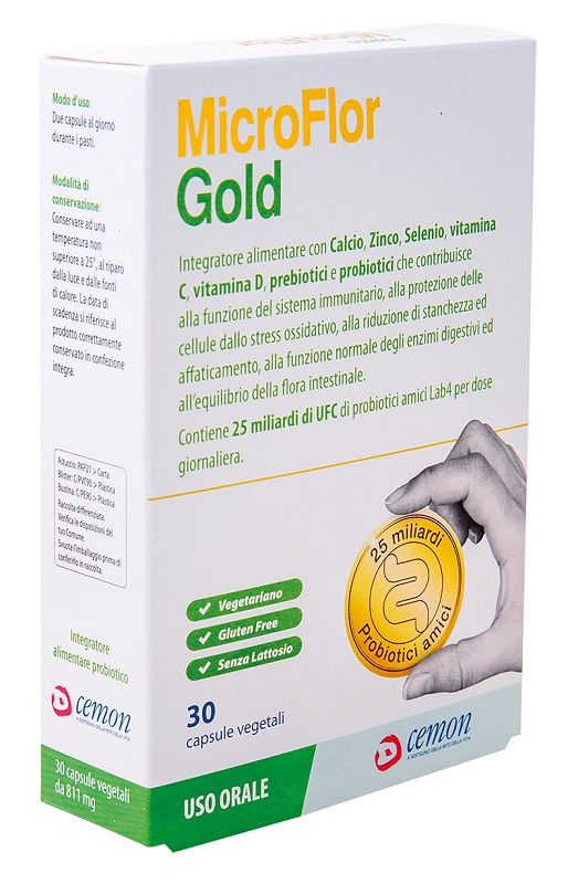 MICROFLOR GOLD 30 CAPSULE VEGETALI - Farmacia De Pasquale