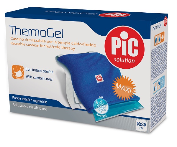 CUSCINO THERMOGEL RIUTILIZZABILE PER TERAPIA CALDO FREDDO CM 20X30 CON FODERA FASCIA ELASTICA ITC - Farmacia De Pasquale