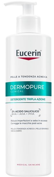 EUCERIN DERMOPURE CLINICAL DETERGENTE TRIPLA AZIONE 400 ML - Farmacia De Pasquale