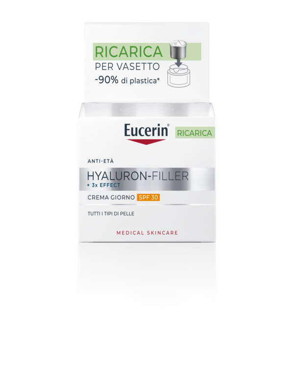 EUCERIN HYALURON-FILLER + 3X EFFECT CREMA GIORNO SPF30 RICARICA 50 ML - Farmacia De Pasquale