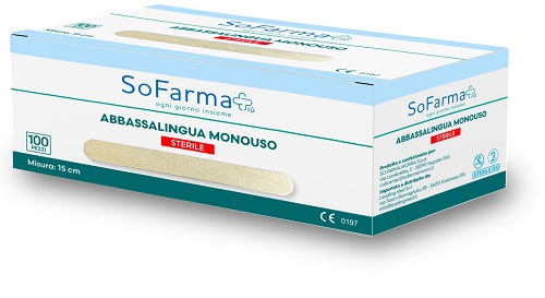ABBASSALINGUA MONOUSO IN LEGNO STERILE 100 PEZZI SOFARMAPIU' - Farmacia De Pasquale