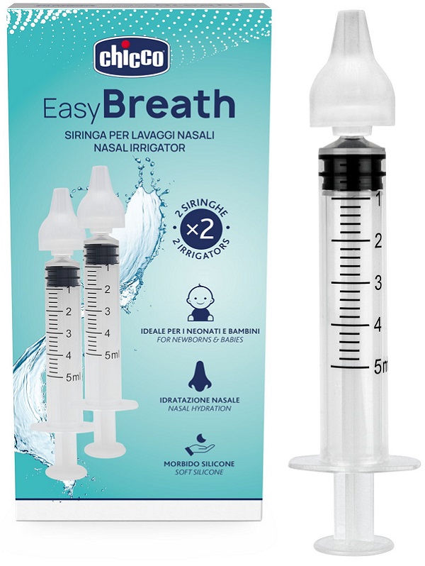 SIRINGA NASALE LAVAGGI EASY BREATH CHICCO 2 PEZZI - Farmacia De Pasquale