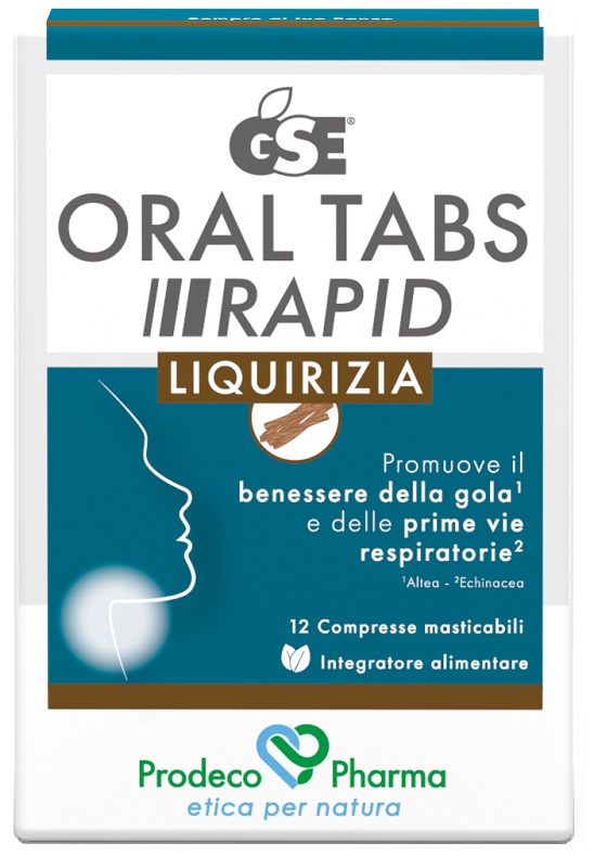 GSE ORAL TABS RAPID LIQUIRIZIA 12 COMPRESSE DA 1,5 G - Farmacia De Pasquale