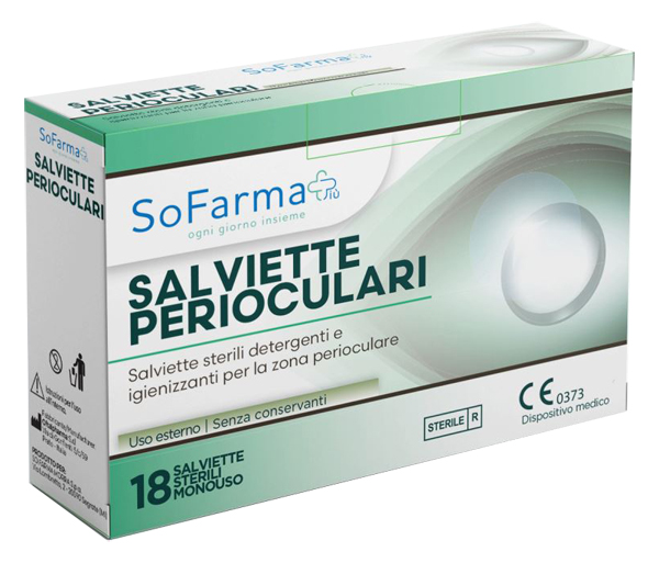 SALVIETTA PERIOCULARE 18 PEZZI SOFARMAPIU' - Farmacia De Pasquale