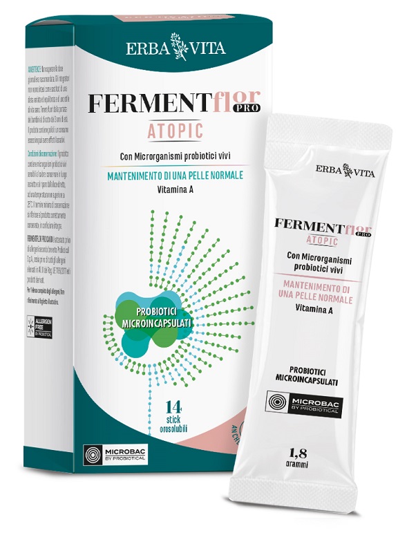 FERMENTFLOR PRO ATOPIC 14 STICK OROSOLUBILI DA 1,8 G - Farmacia De Pasquale