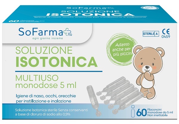 SOLUZIONE SALINA 0,9% 60 FLACONI 5 ML SOFARMAPIU' - Farmacia De Pasquale