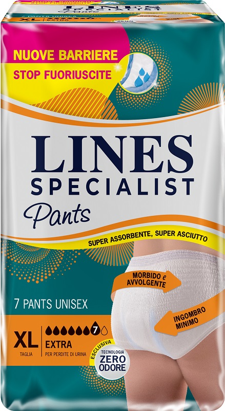 PANNOLONE PER INCONTINENZA LINES SPECIALIST PANTS EXTRA UNISEX XL 7 PEZZI - Farmacia De Pasquale