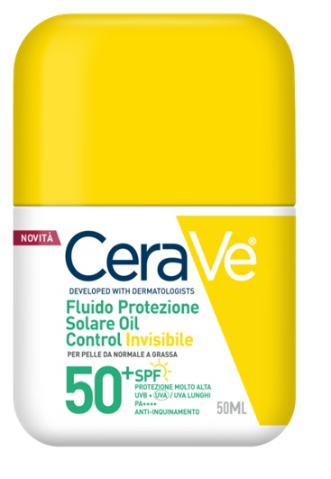 CERAVE FLUIDO PROTEZIONE SOLARE OIL CONTROL INVISIBILE SPF50+ 50 ML - Farmacia De Pasquale