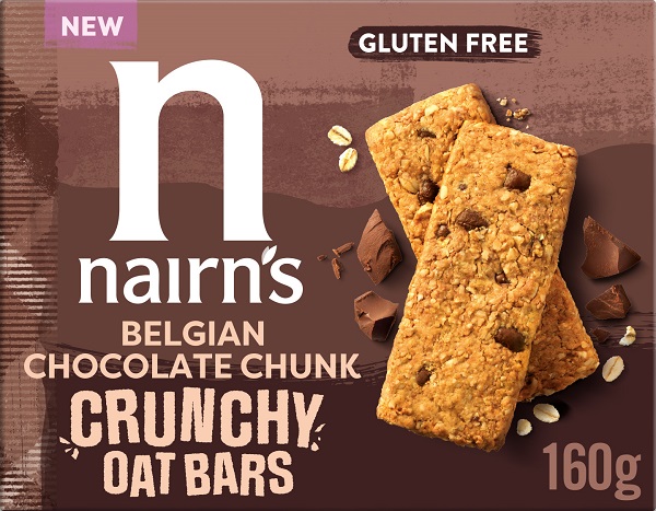NAIRN'S BARRETTA CROCCANTE AVENA INTEGRALE CIOCCOLATO FONDENTE BELGA A PEZZI 160 G - Farmacia De Pasquale